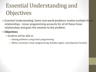 Alg II 3-4 Linear Programming | PPT | Free Download