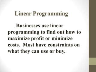 Alg II 3-4 Linear Programming | PPT | Free Download