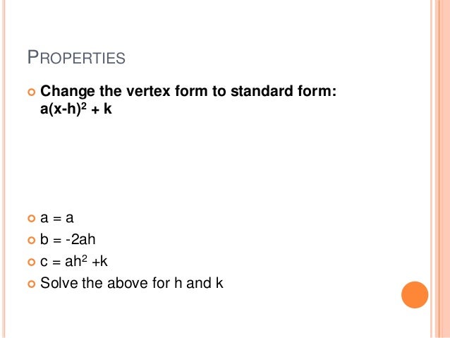 alg ii unit 4 2 standard form of a quadratic function 4 2 standard form of a quadratic function