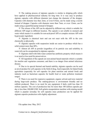 Alginate capsules (hard and soft capsules) | PDF