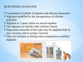 Comprehensive Overview of Alginate Impression Material in Dentistry | PPTX