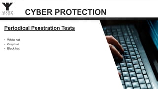 • White hat
• Grey hat
• Black hat
Periodical Penetration Tests
CYBER PROTECTION
 