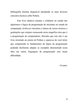 Algoritmos e lógica de programação com Python | PDF