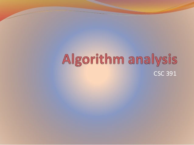 Algo analysis