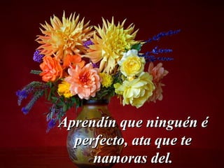 Aprendín que ninguén éAprendín que ninguén é
perfecto, ata que teperfecto, ata que te
namoras del.namoras del.
 