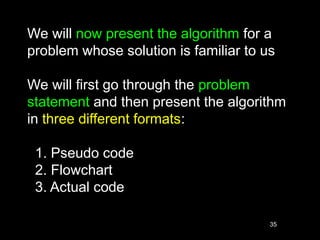 algorithm pseudocode: write clear algorithm logic with... Algo_Lecture01 for the clearification.pptx