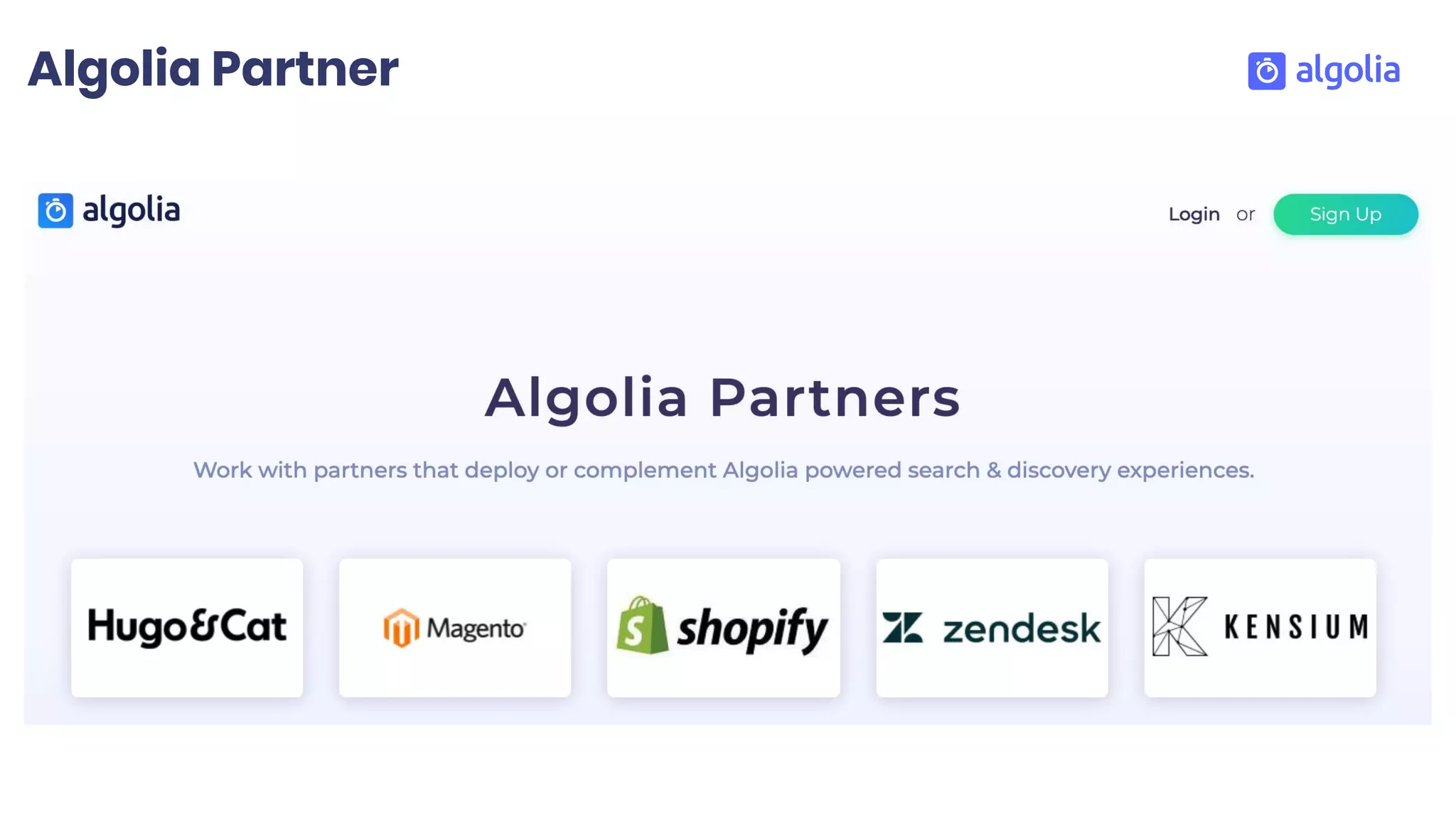 Algolia Partner
 
