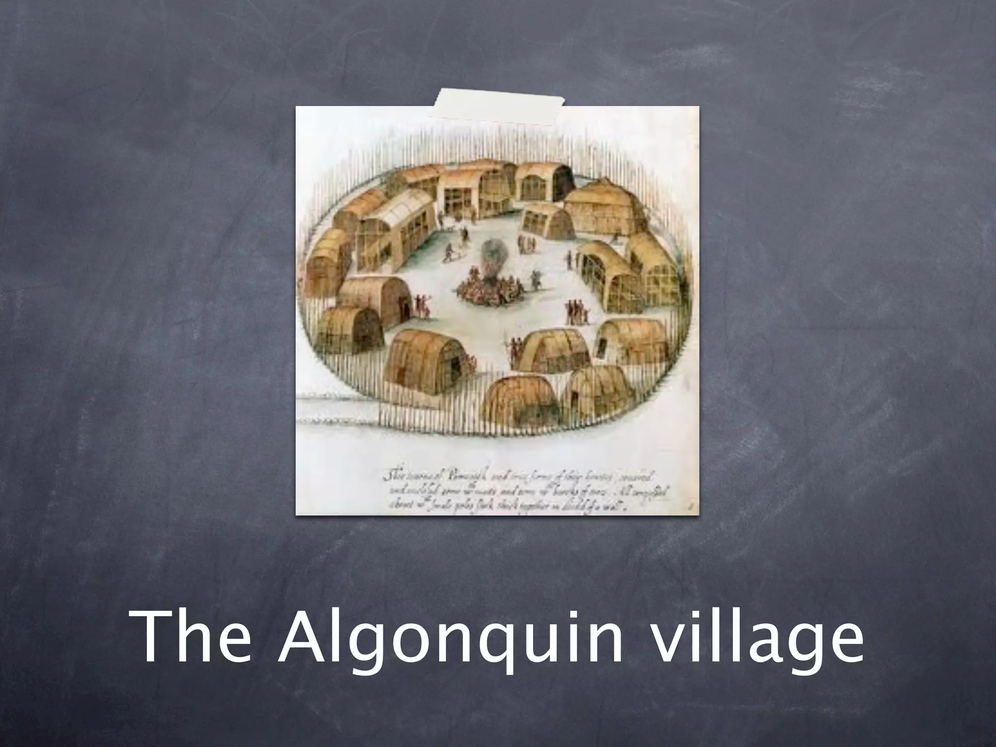 The Algonquin village
 