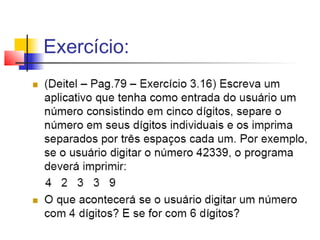Exercício: 
 