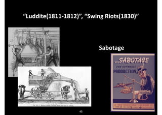 “Luddite(1811O1812)”,.“Swing.Riots(1830)”

Sabotage

45

 
