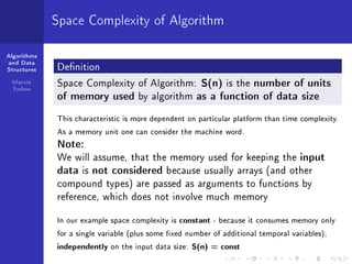 Algorithem complexity in data sructure | PPT