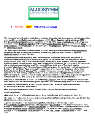 Algorithm - History and introduction | PDF