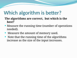 Algorithm Increasers Introduction to algorithm, analysis of algorithm, | PPTX