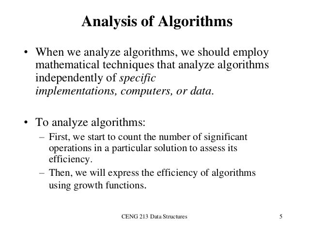 Algorithm analysis
