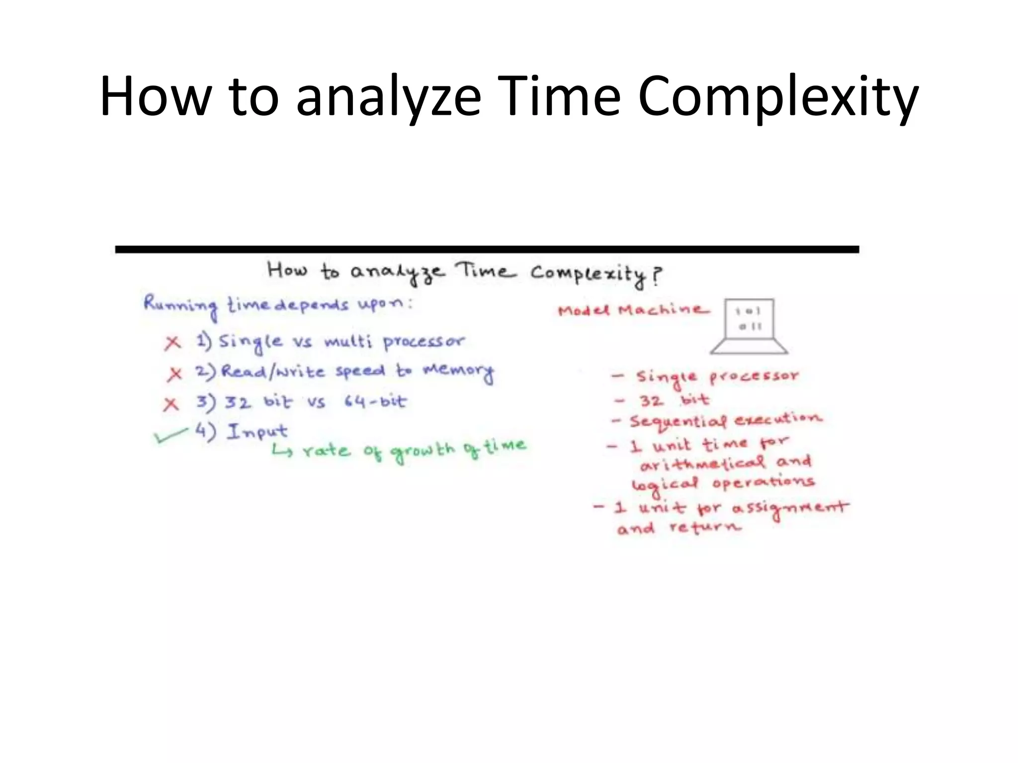 How to analyze Time Complexity
 