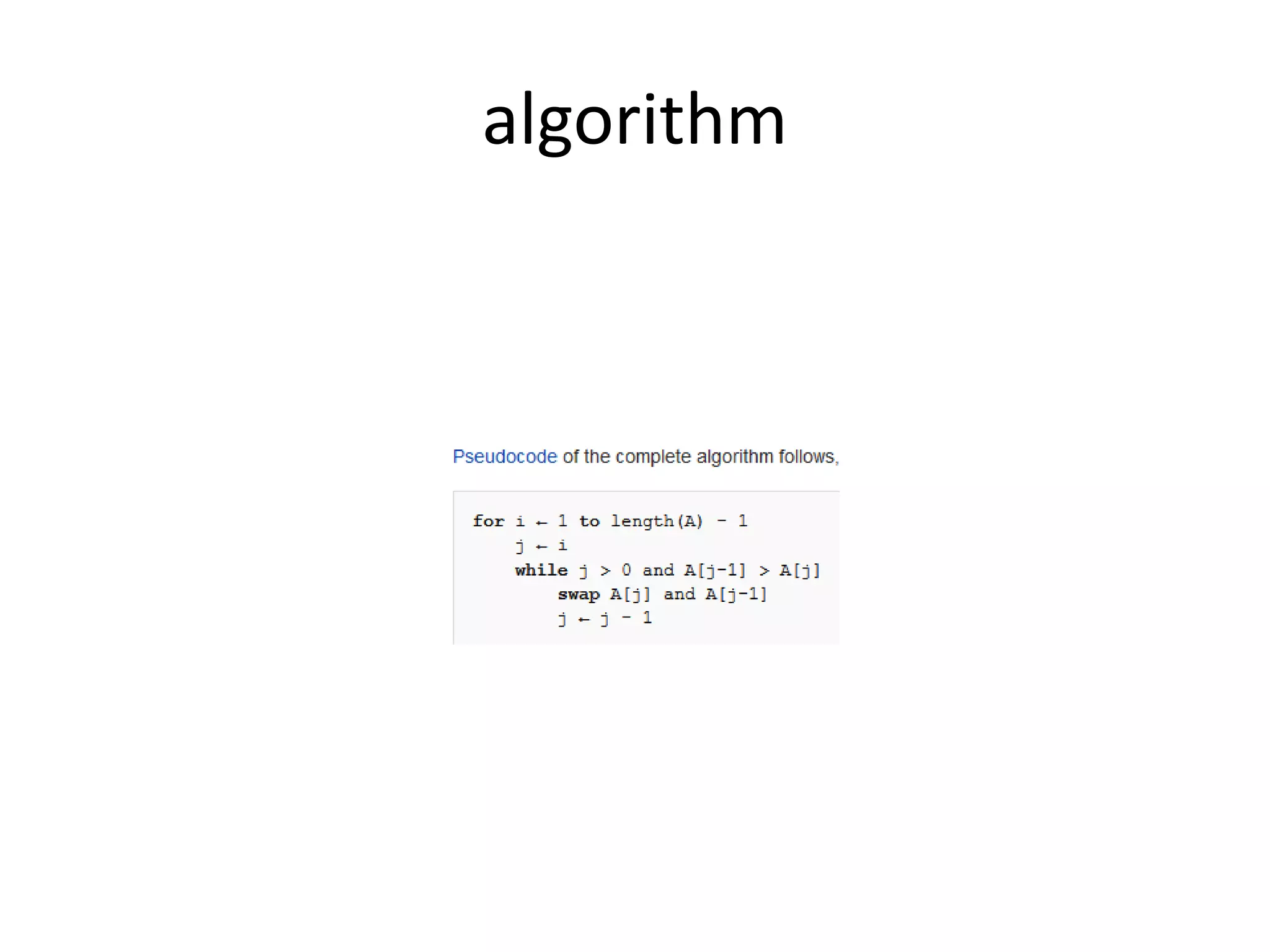 algorithm
 