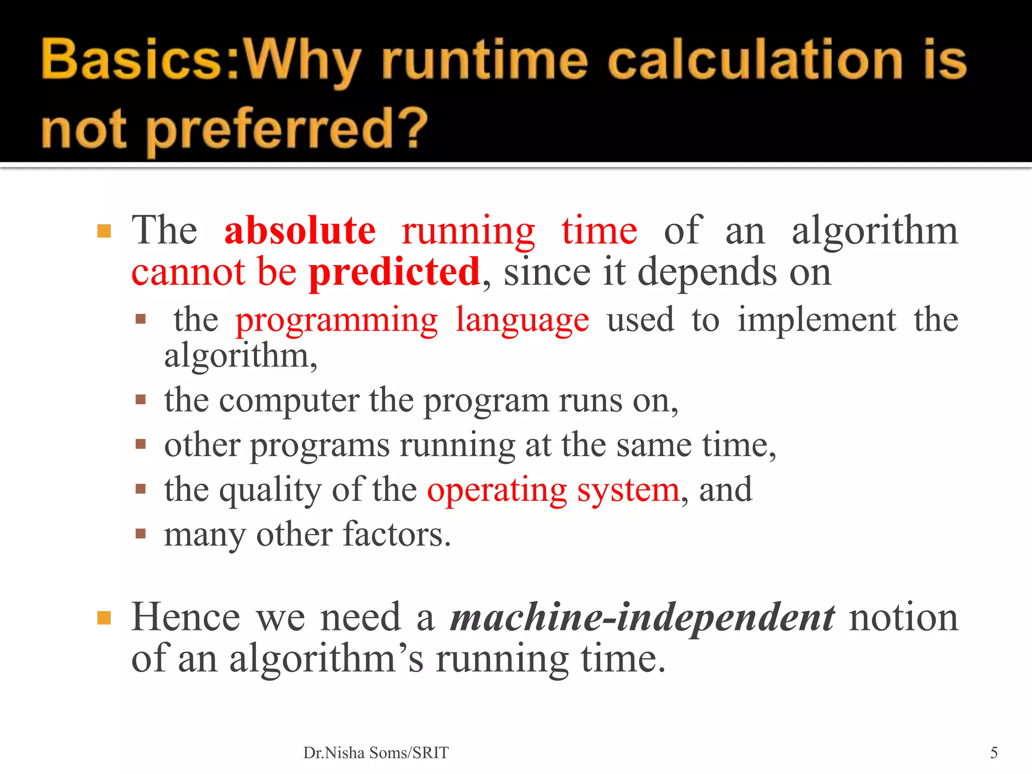 Algorithm analysis | PPT
