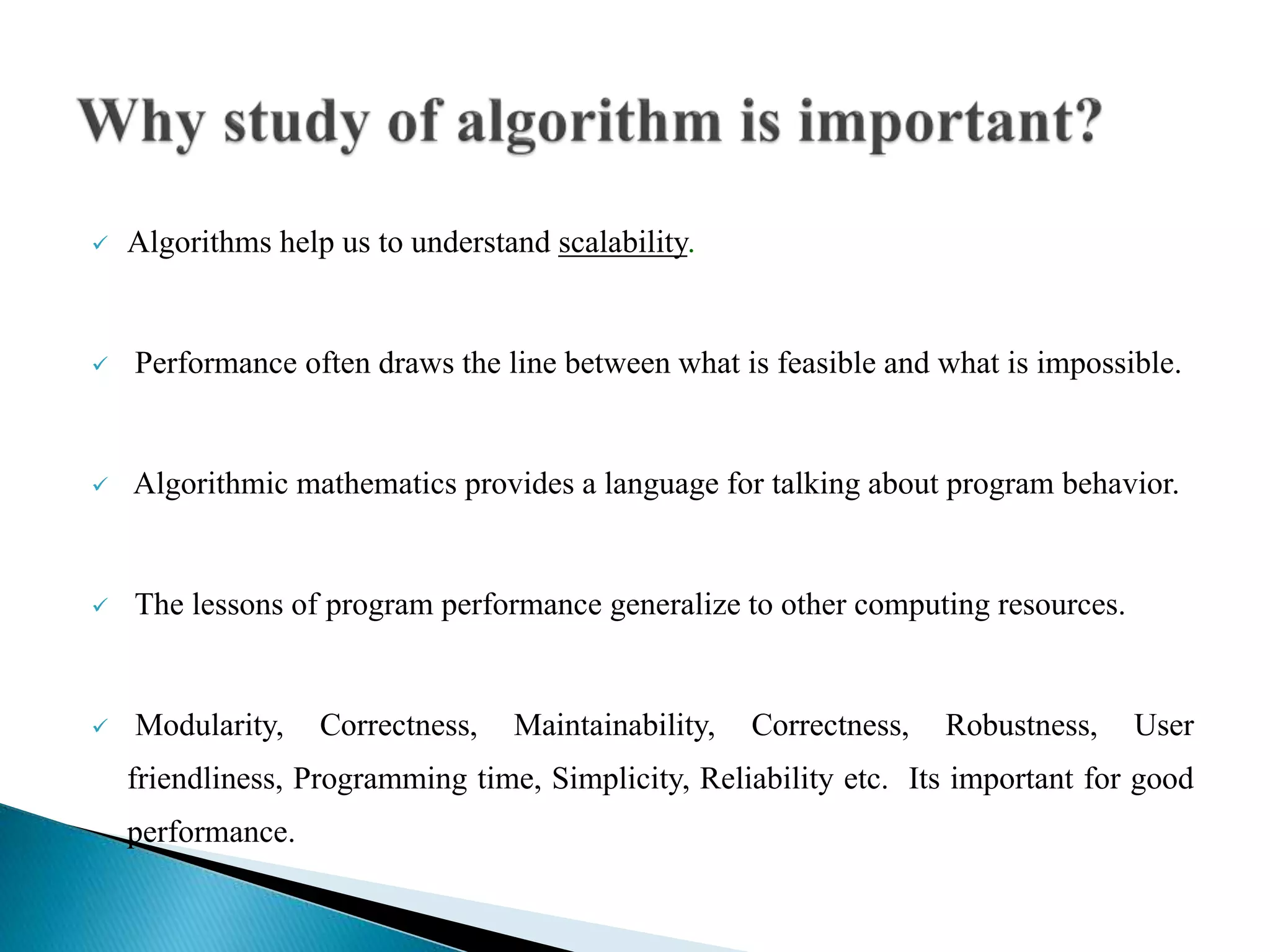 Algorithm analysis in fundamentals of data structure | PPT