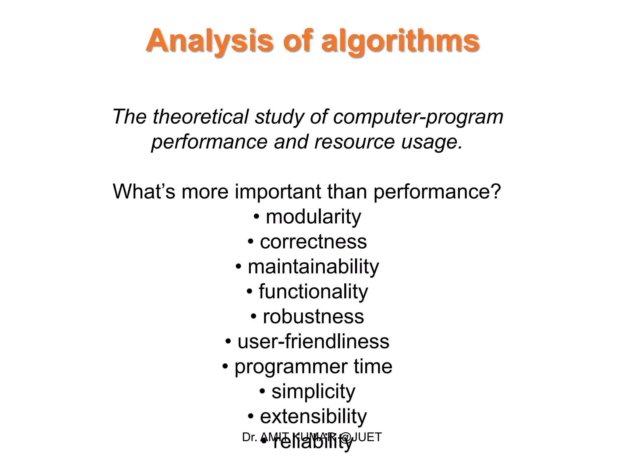 Algorithm analysis insertion sort and asymptotic notations | PPT | Free ...