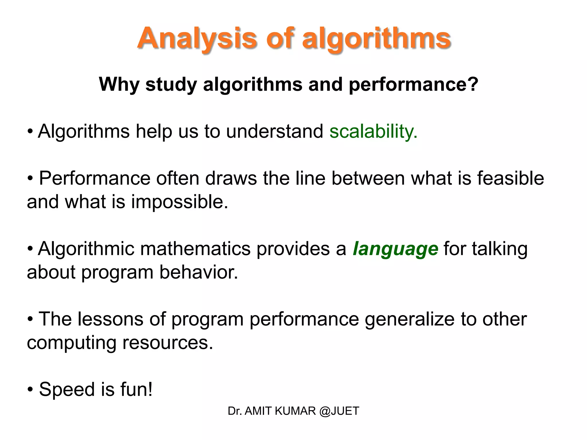 Algorithm analysis insertion sort and asymptotic notations | PPT | Free ...