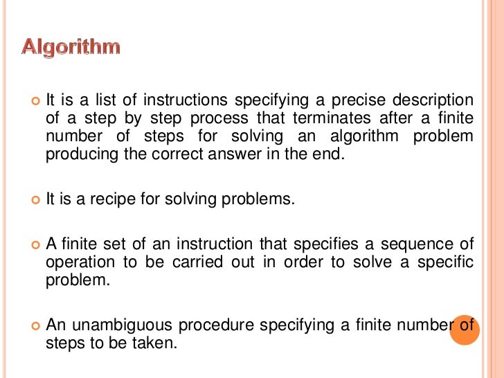 Algorithm and flowchart