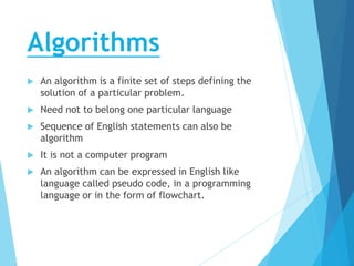 Algorithm and flowchart | PPT