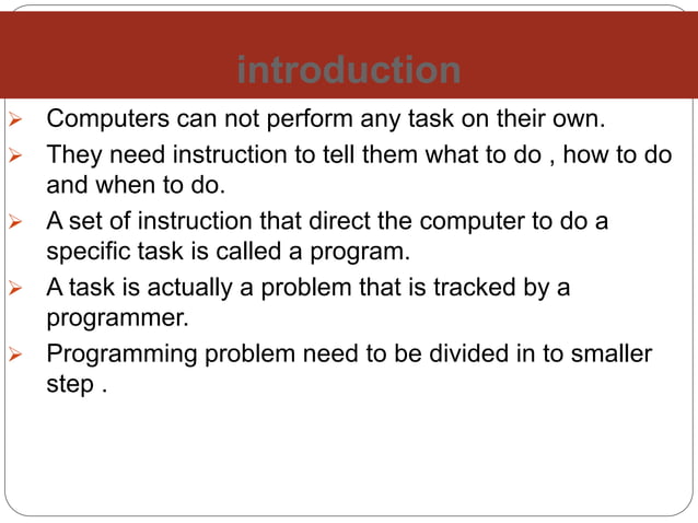 Algorithm and flowchart | PPT image.