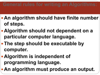 Algorithm and flowchart | PPTX