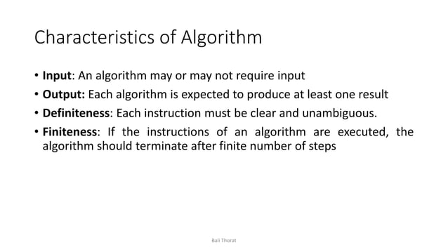 Algorithm and flowchart