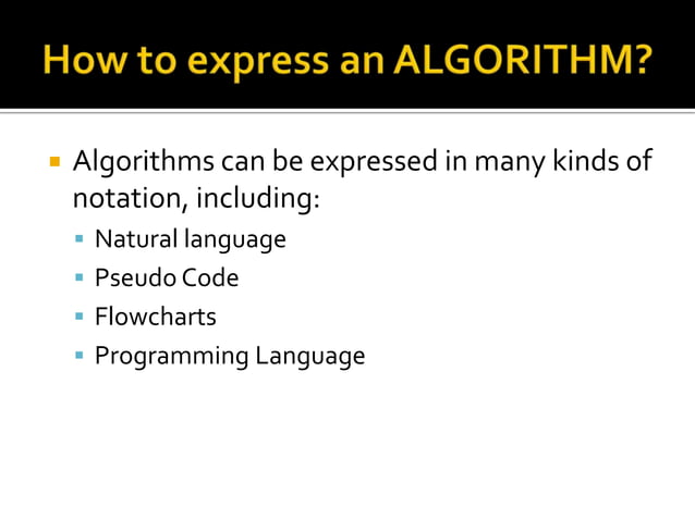 Algorithm and pseudo codes | PPTX