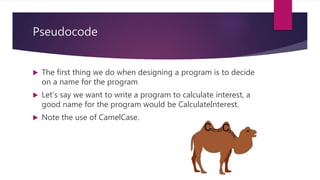 Algorithm and psuedocode | PPT