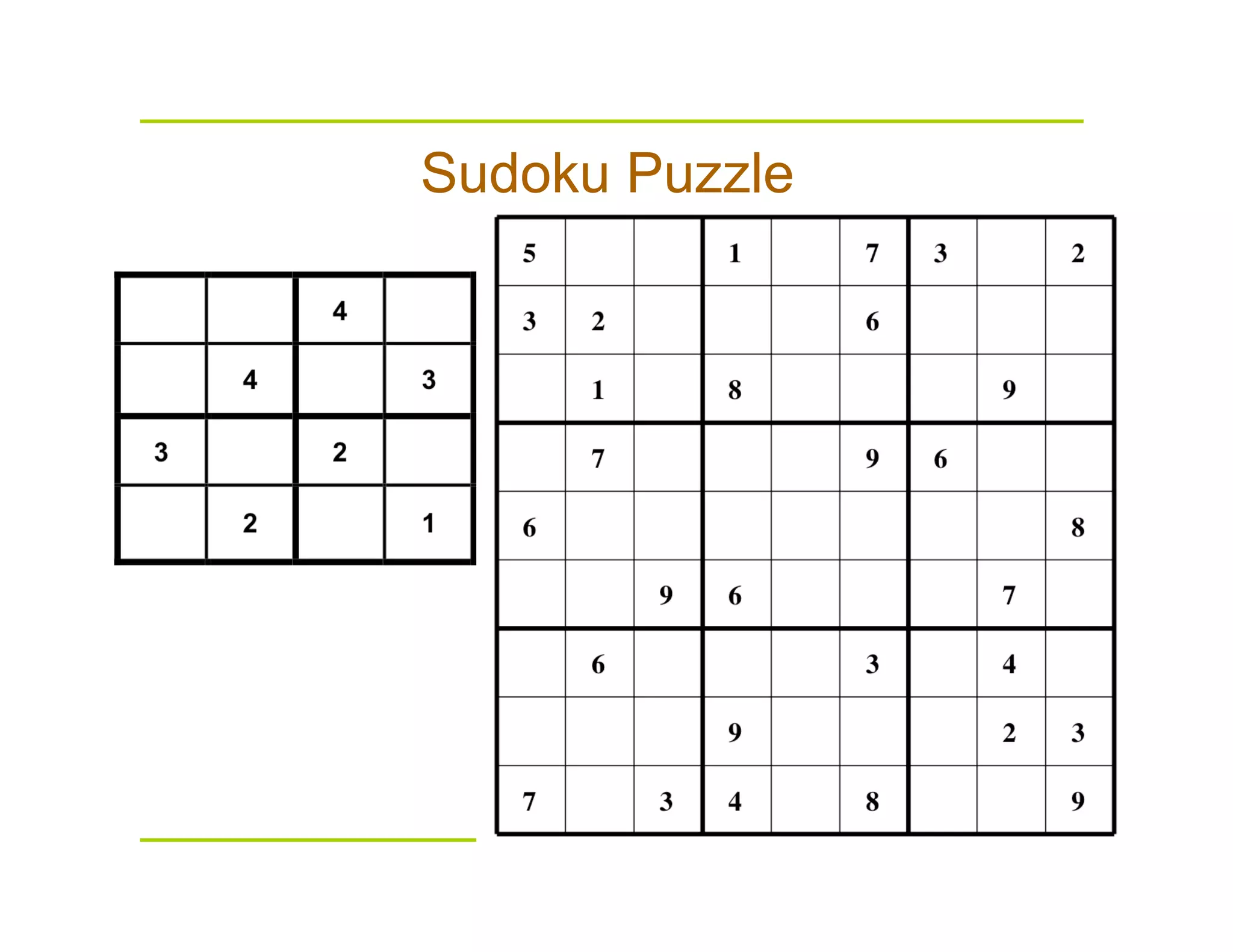 Sudoku Puzzle
 