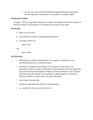 Algorithm defination, design & Implementation | PDF