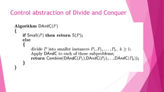 Algorithm Design Techiques, divide and conquer | PPT