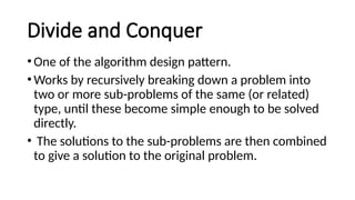 Algorithm Design Techniques, data structures and algorithm | PPTX