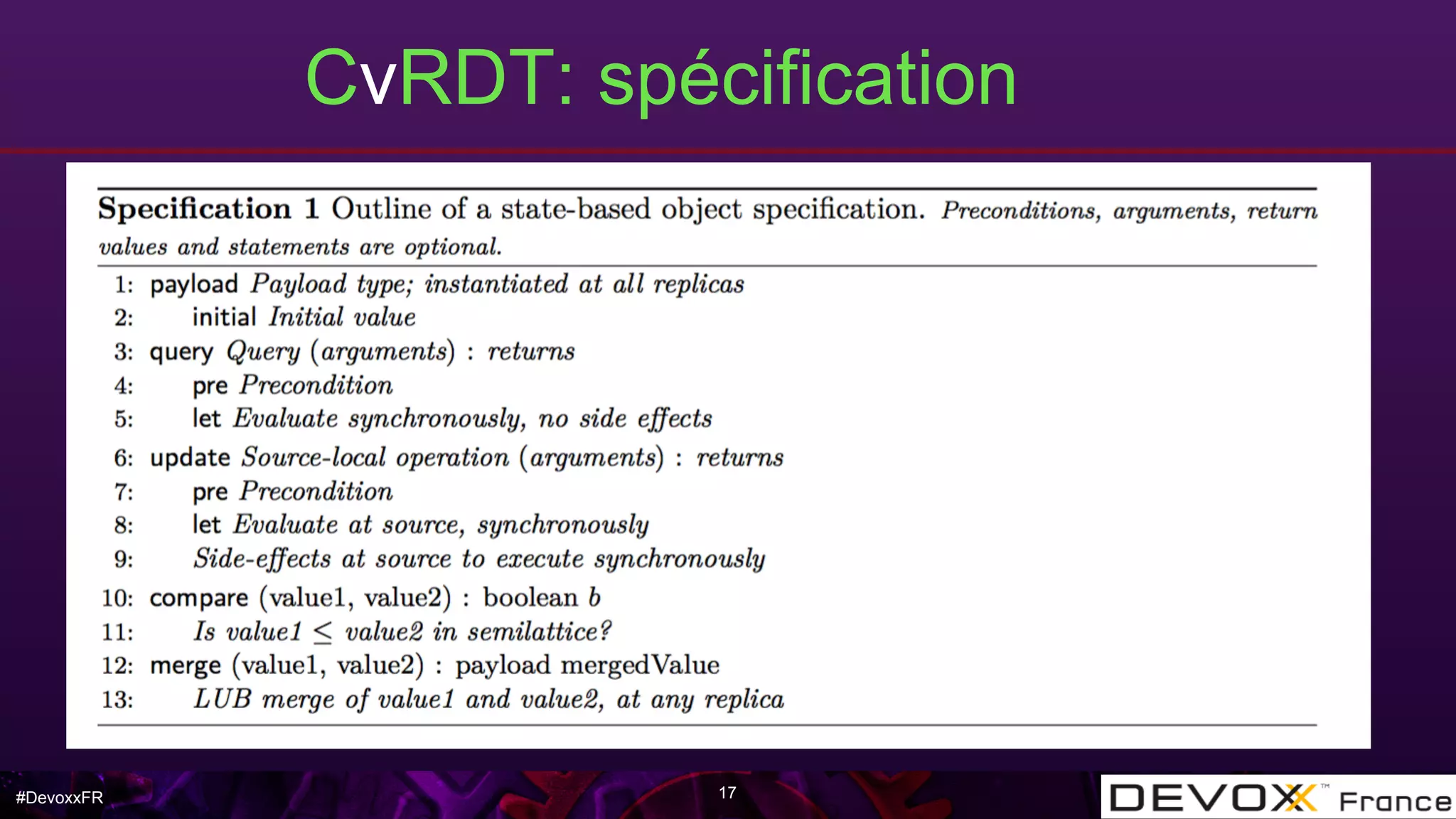 #DevoxxFR
CvRDT: spécification
17
 