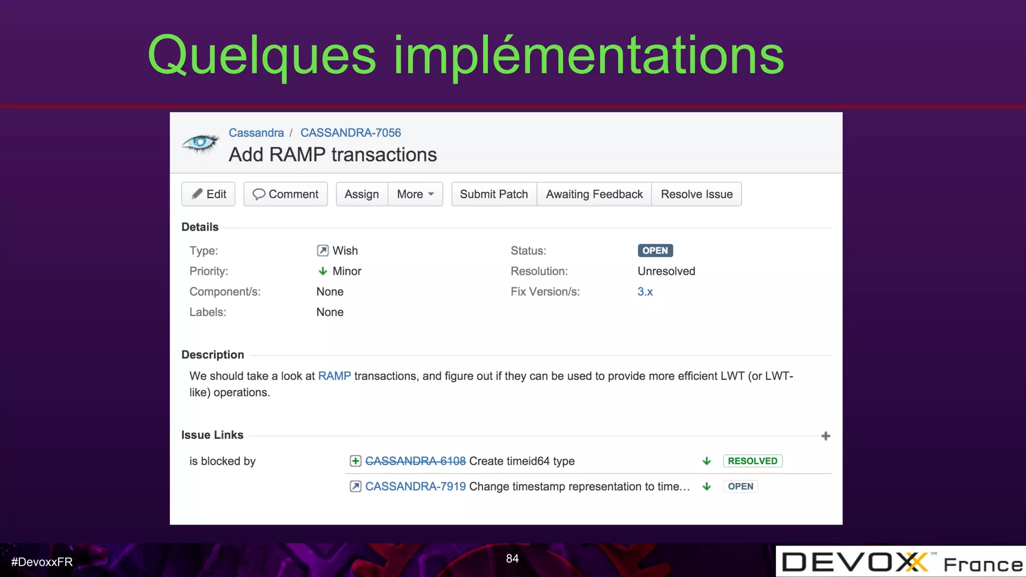 #DevoxxFR
Quelques implémentations
84
∅
 