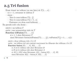 2.5 Tri fusion
(Merge-sort)
18
 