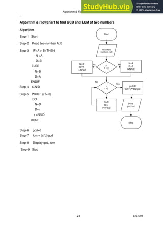 Algorithm Flowchart Manual ALGORITHM FLOWCHART MANUAL For STUDENTS | PDF