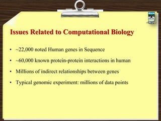 Algorithmic approach to computational biology using graphs | PPSX