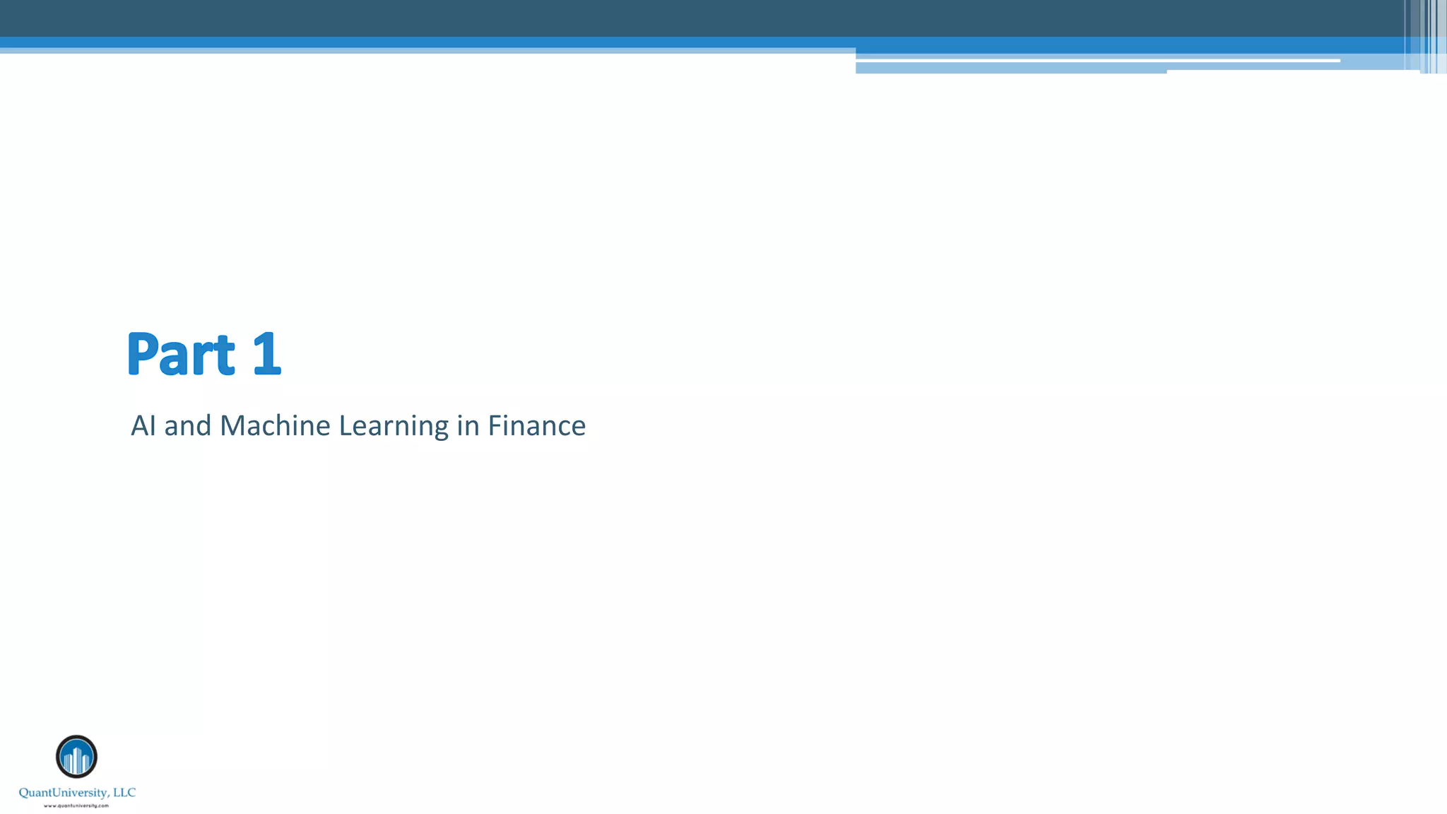 AI and Machine Learning in Finance
 