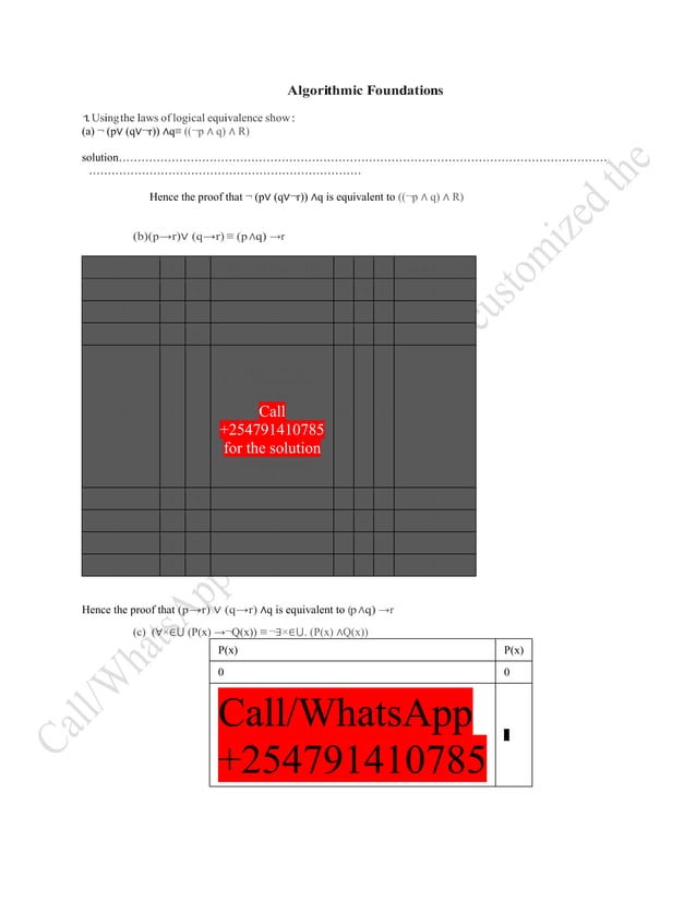 Algorithmic foundations.docx | Programming Languages | Computing