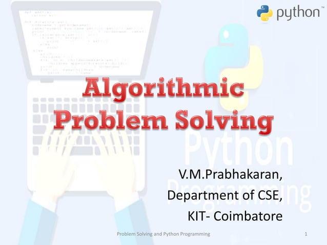 Algorithmic problem solving | PPT