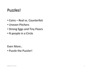 Algorithmic Puzzles | PPT