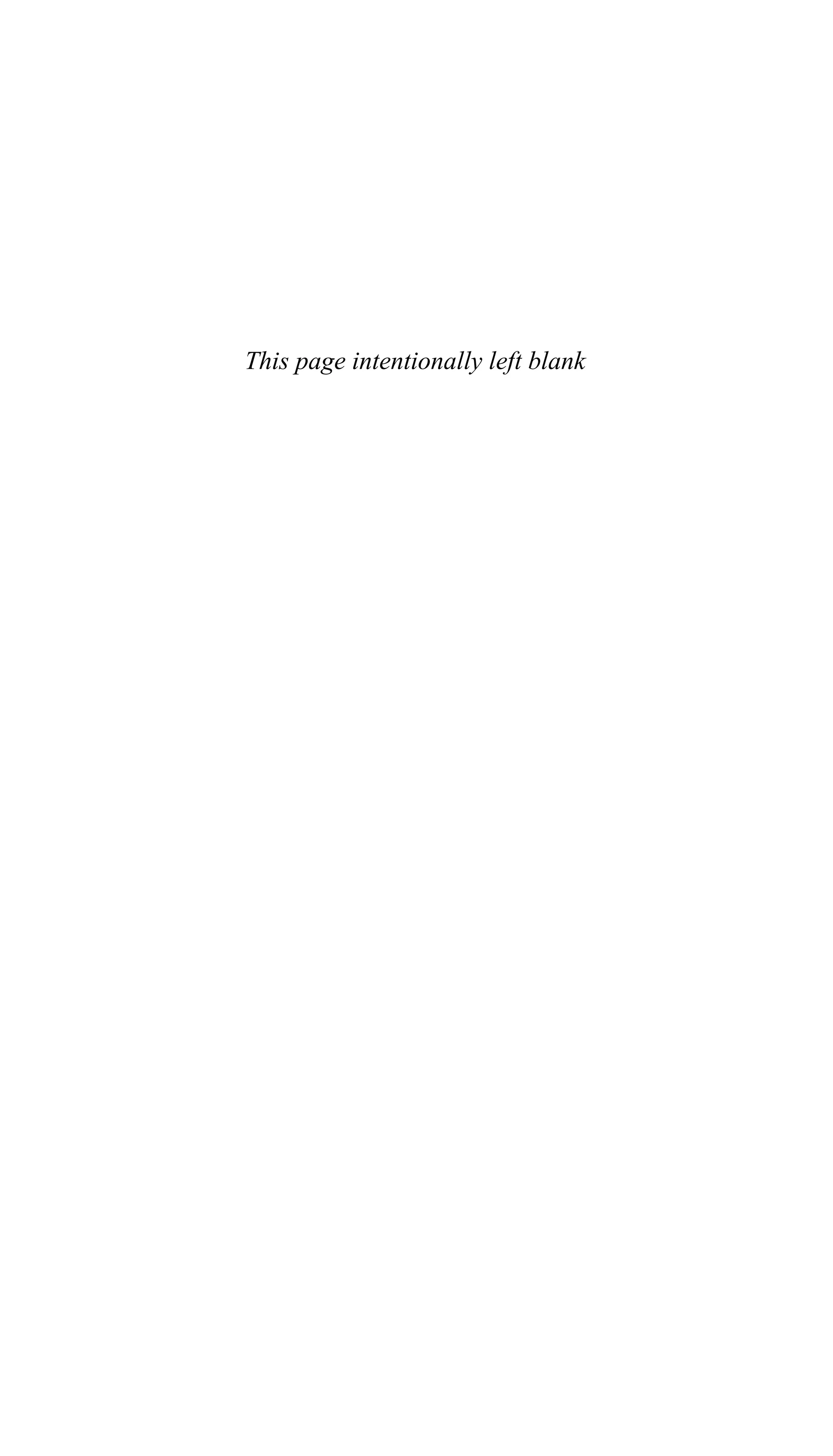 This page intentionally left blank
 
