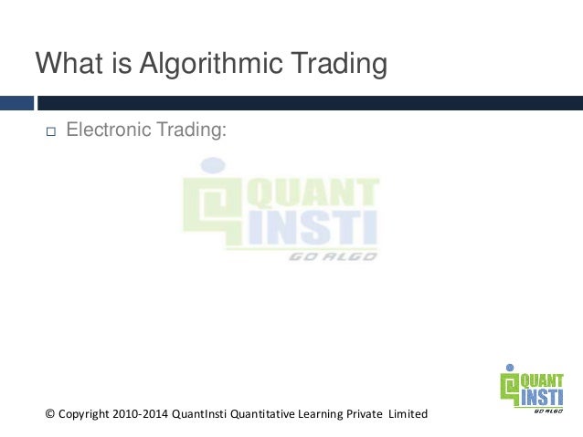 Algorithmic trading and quantitative strategies stanford
