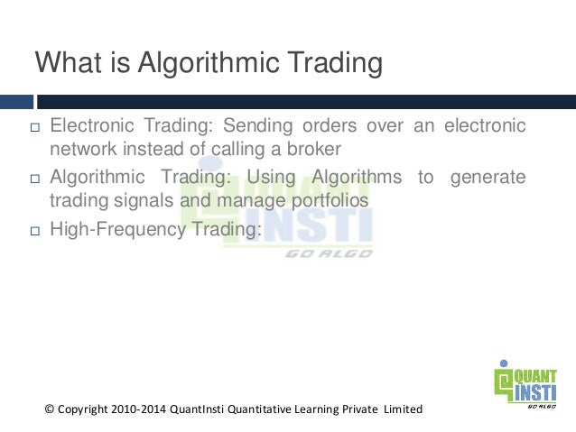 Quantitative trading signals