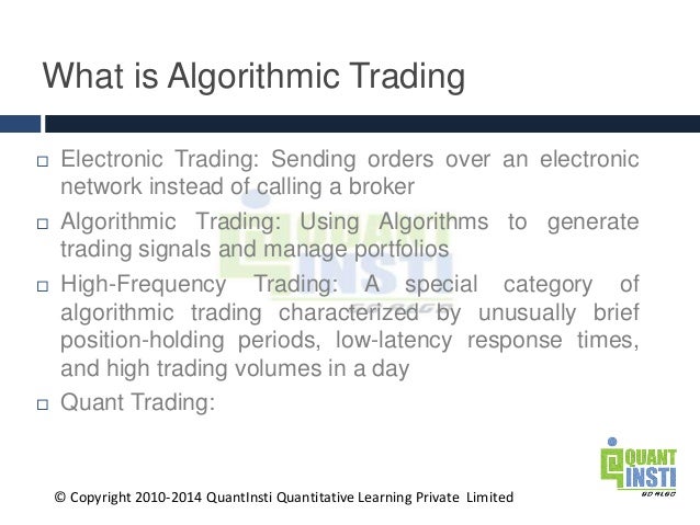 Quantitative trading signals