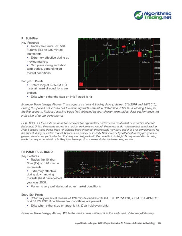 Algorithmic trading systems