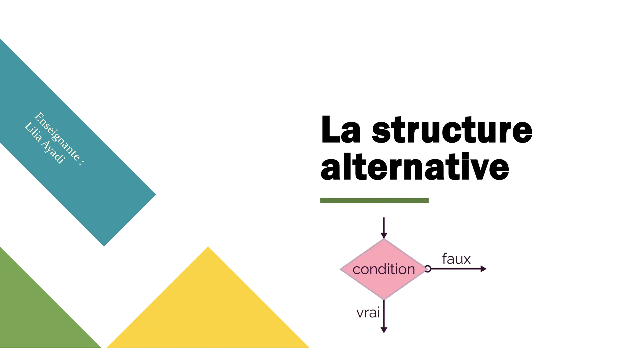 La structure
alternative
 